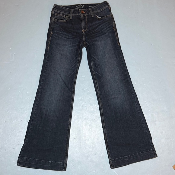 ARIAT Jeans Women's 28 S Blue Trouser Perfect Rise Maggie Wide Leg Denim Western - Picture 8 of 15